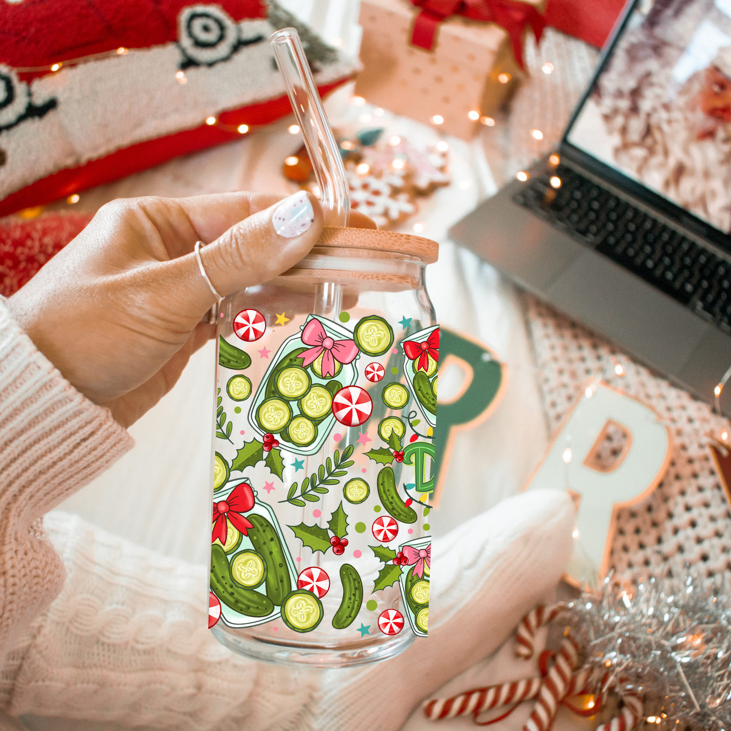 Have a Dillightful Holiday Glass Cup