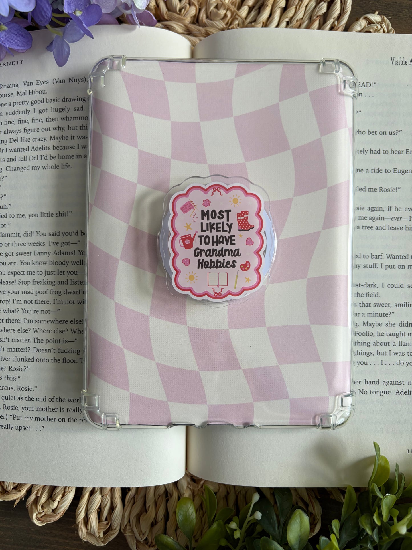 Likely to have Grandma Hobbies E-Reader/ Phone Grip