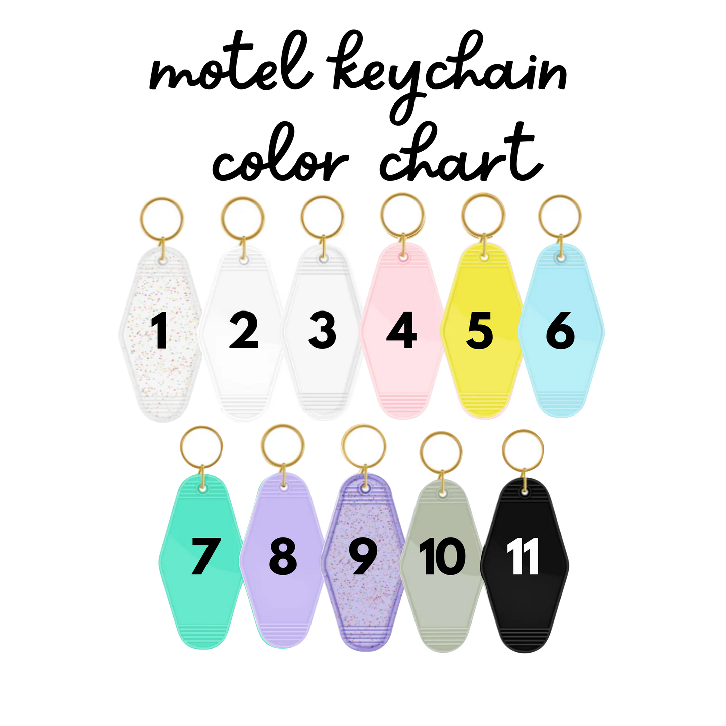 color chart for mote keychains
