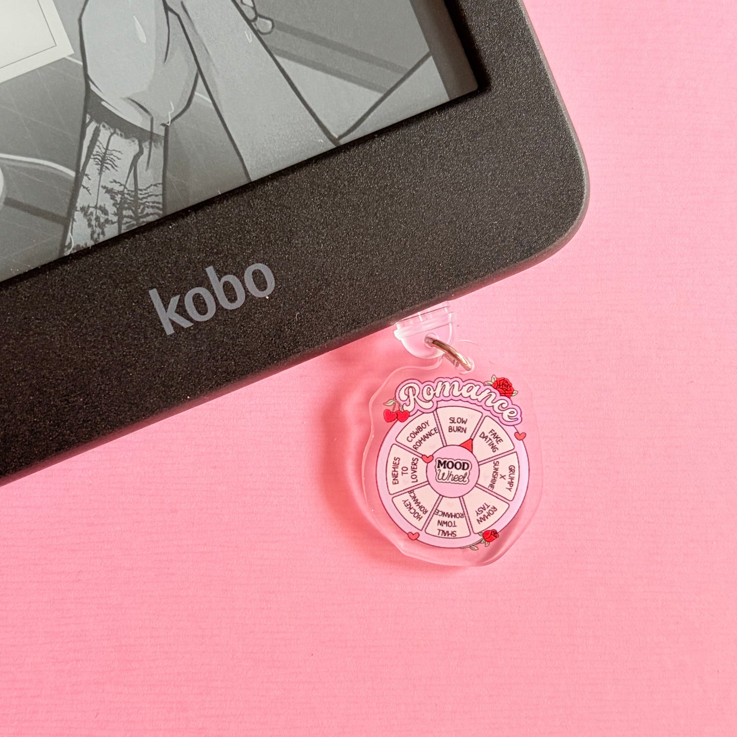 Romance Book Lover E-Reader Charm