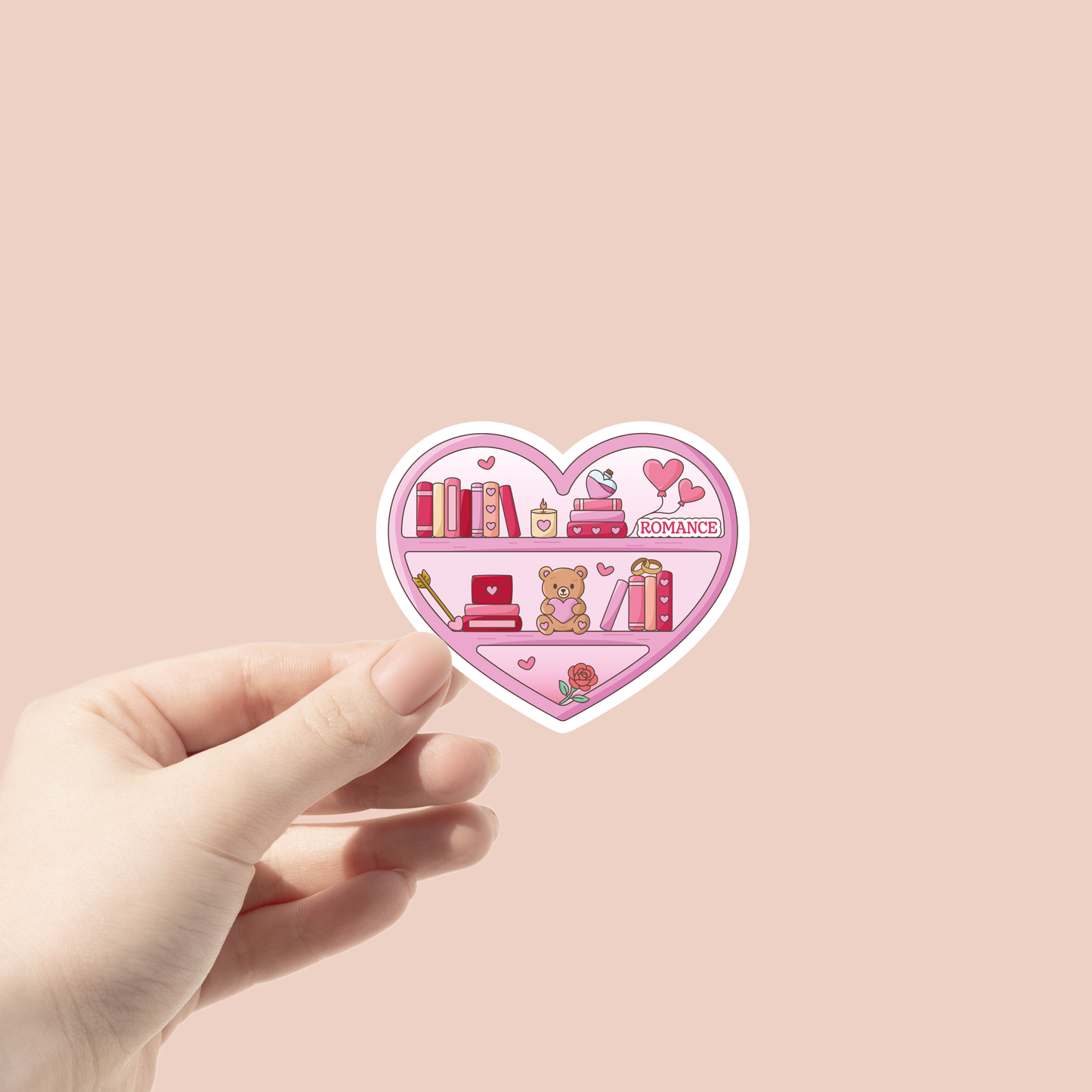 Romance bookShelf Sticker