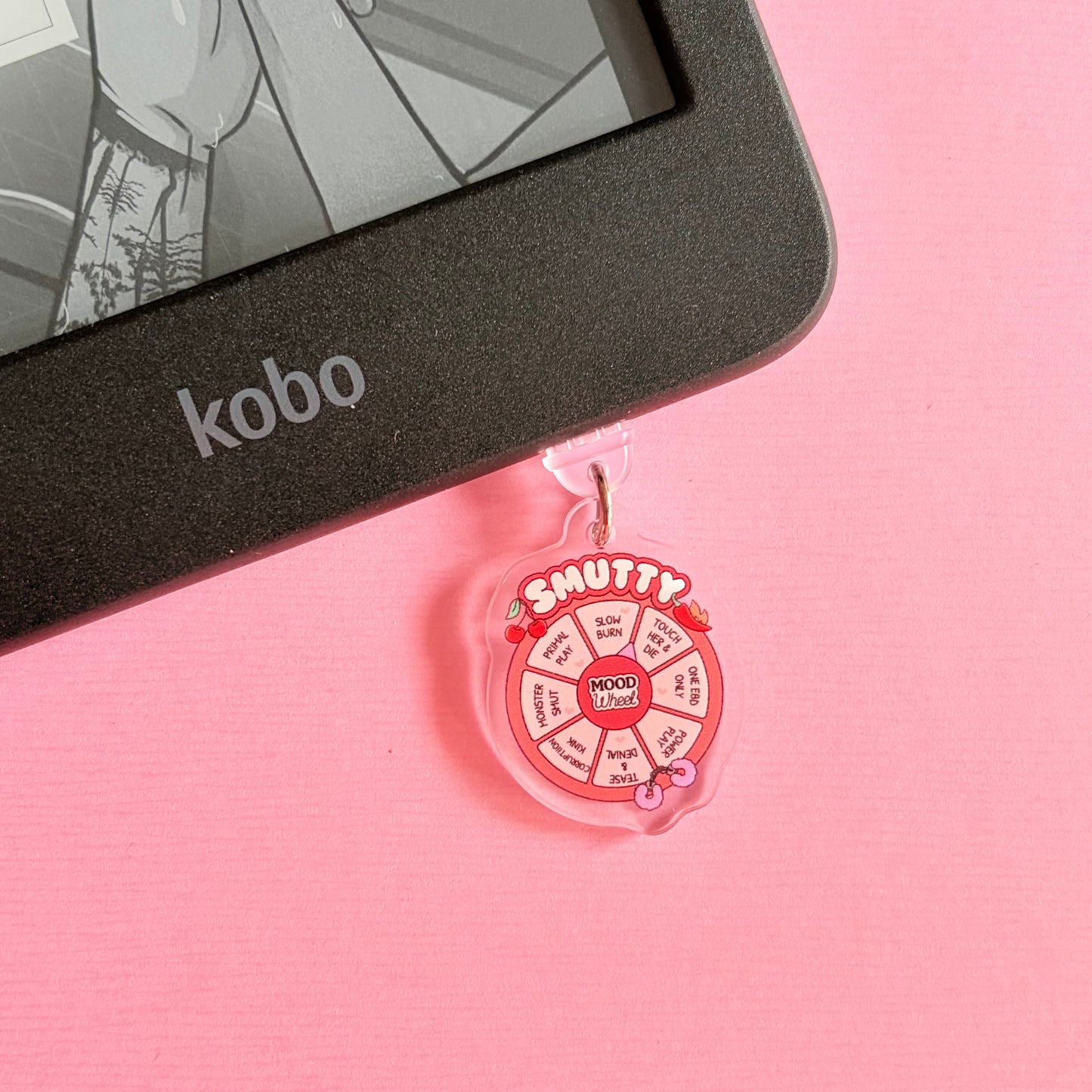 Smutty Book Lover E Reader Charm