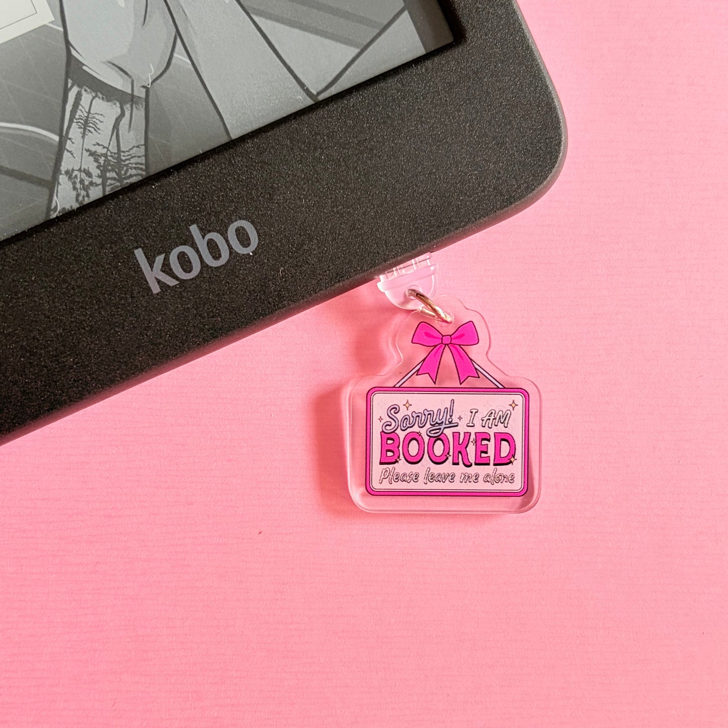 Sorry I'm All Booked E-Reader Charm