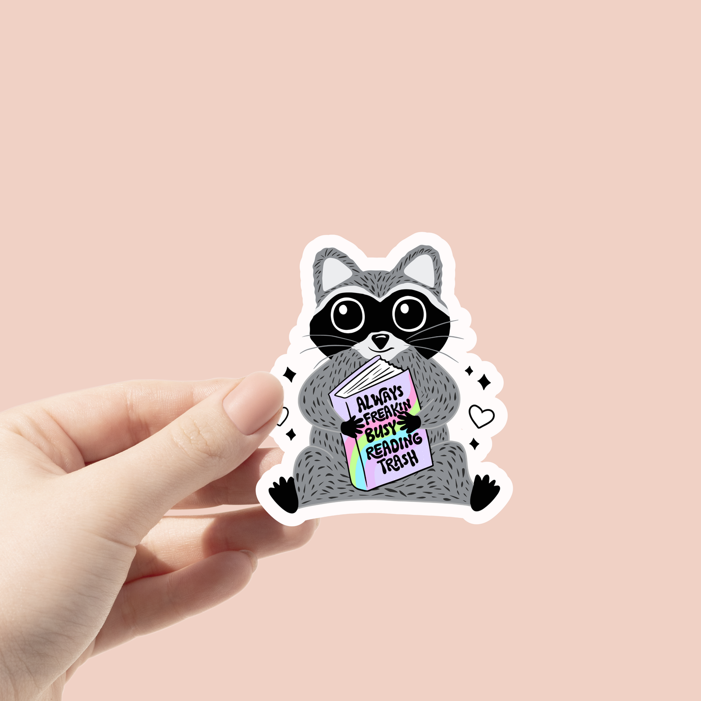 Busy Reading Trash Sticker
