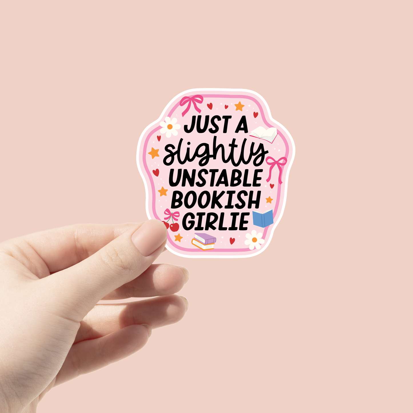 Slightly Unstable Bookish Girlie Sticker