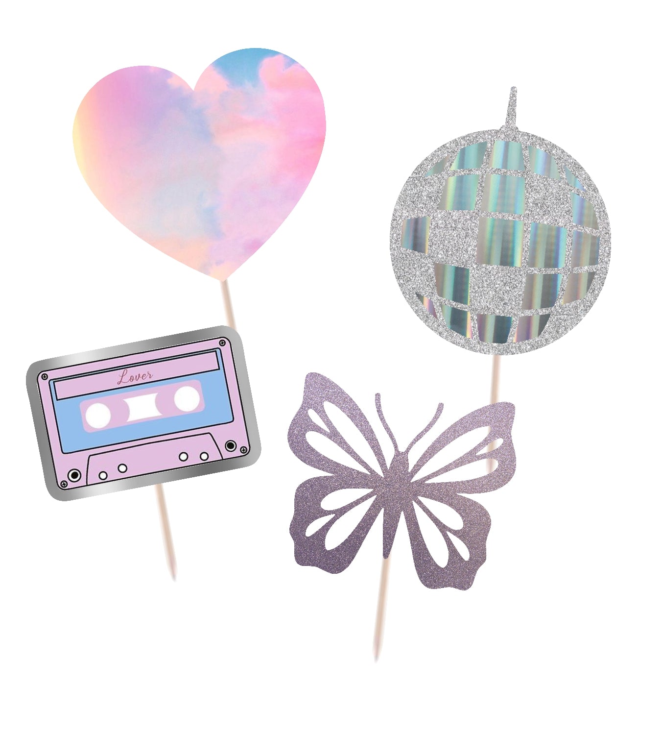 taylor swift lover inspired cupcake toppers