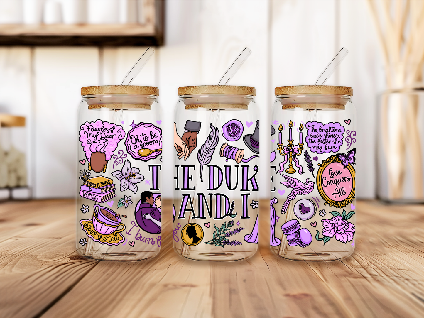 PRE ORDER The Duke and I Glass Cup