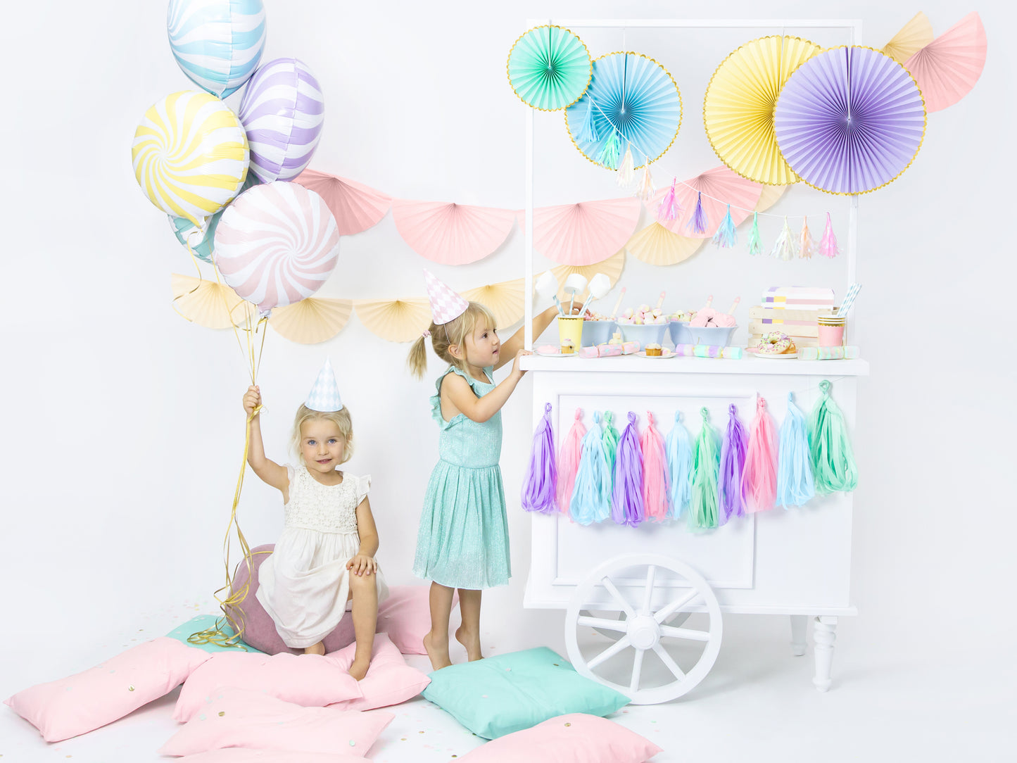 lavender white swirl candy balloon - glitter paper scissors