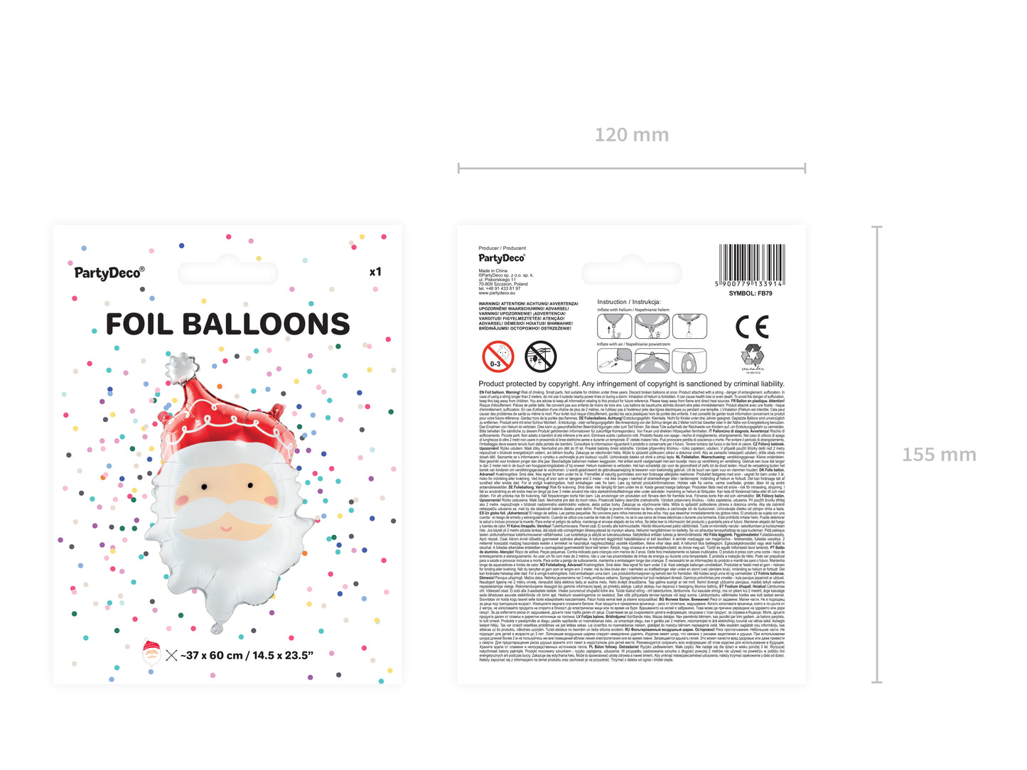 santa balloon - glitter paper scissors