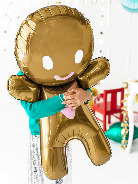 gingerbread man balloon - glitter paper scissors