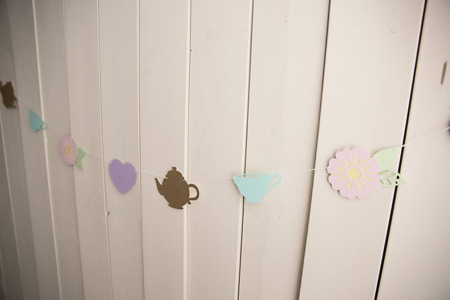 High Tea Party Garland - glitterpaperscissors