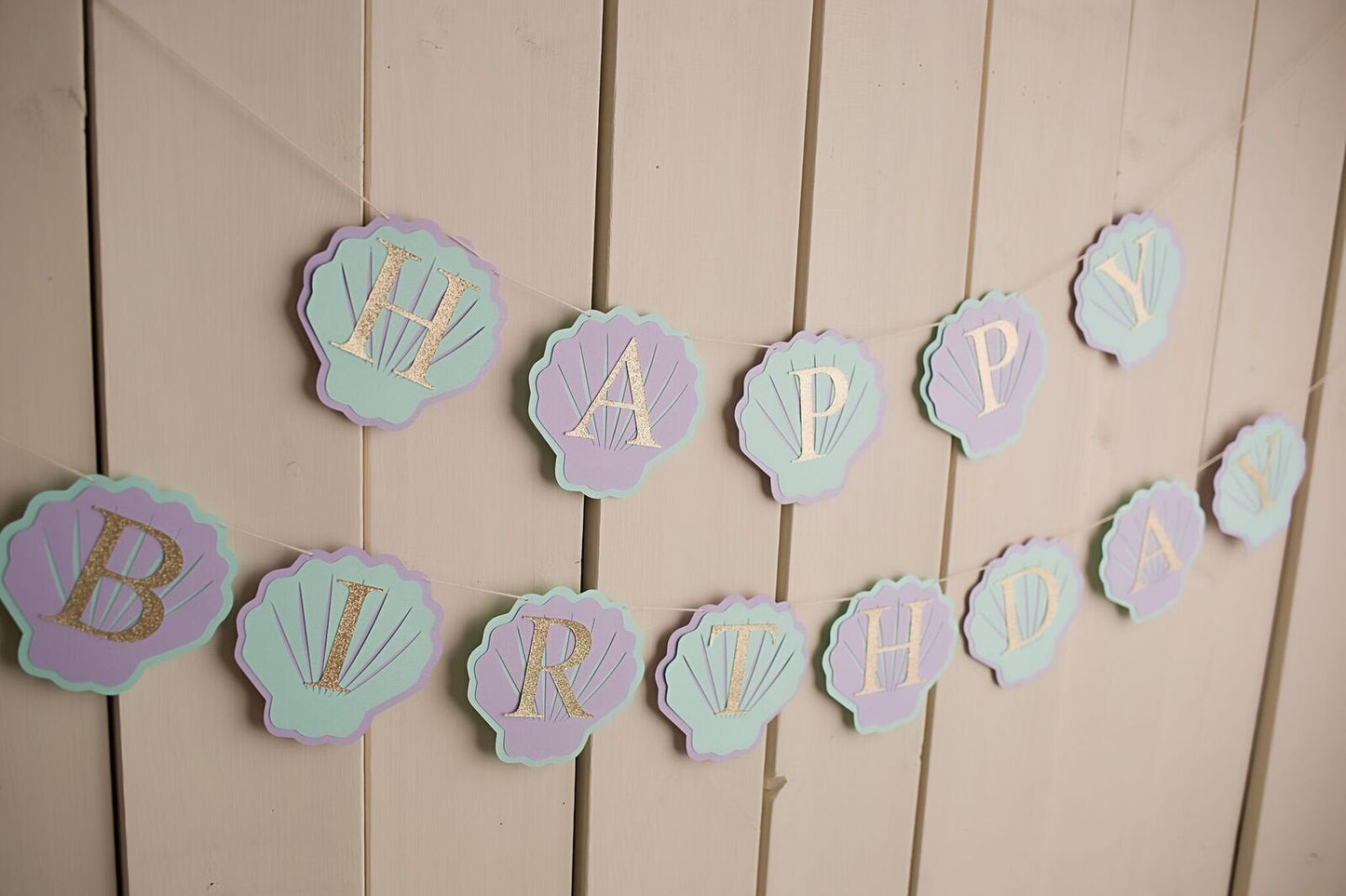 Mermaid Happy Birthday Banner - glitterpaperscissors