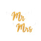 Mr Mrs Gold Script Airfill Balloon - glitterpaperscissors