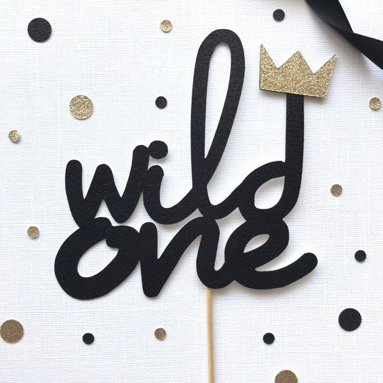 Wild one Cake Topper - glitterpaperscissors