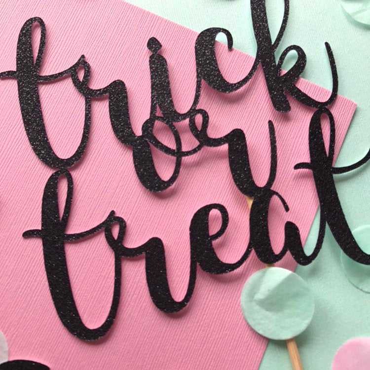 Trick or Treat Cake Topper - glitterpaperscissors