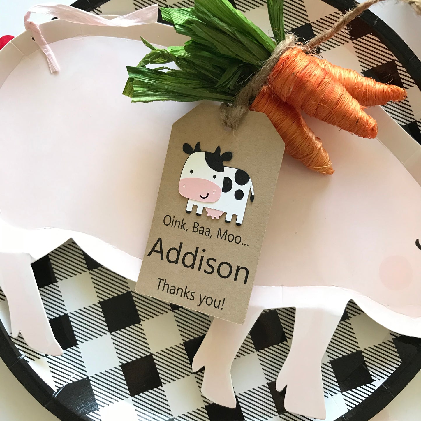 farm animal gift tags