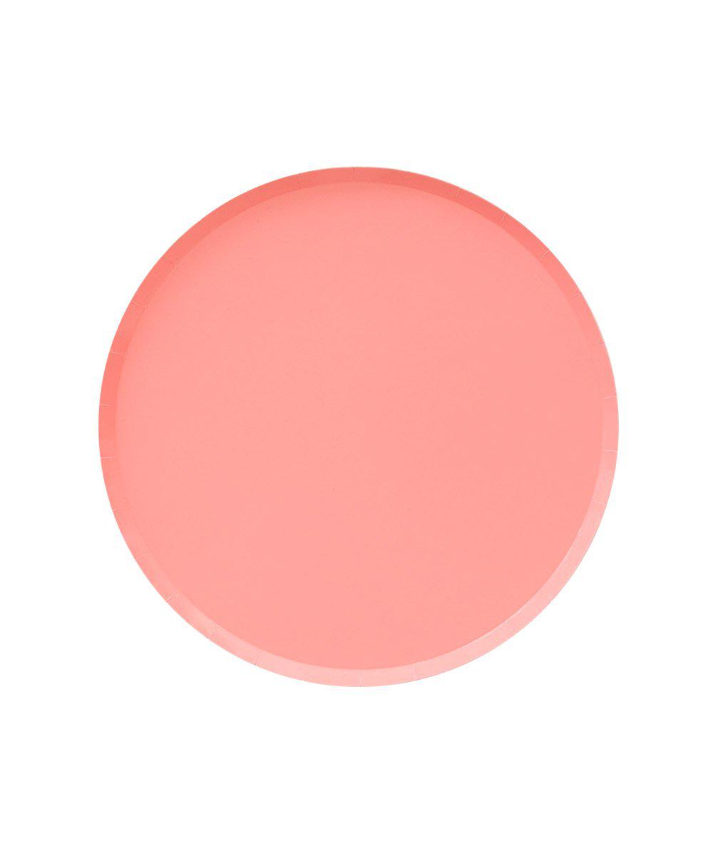 Neon Coral Dessert Plates