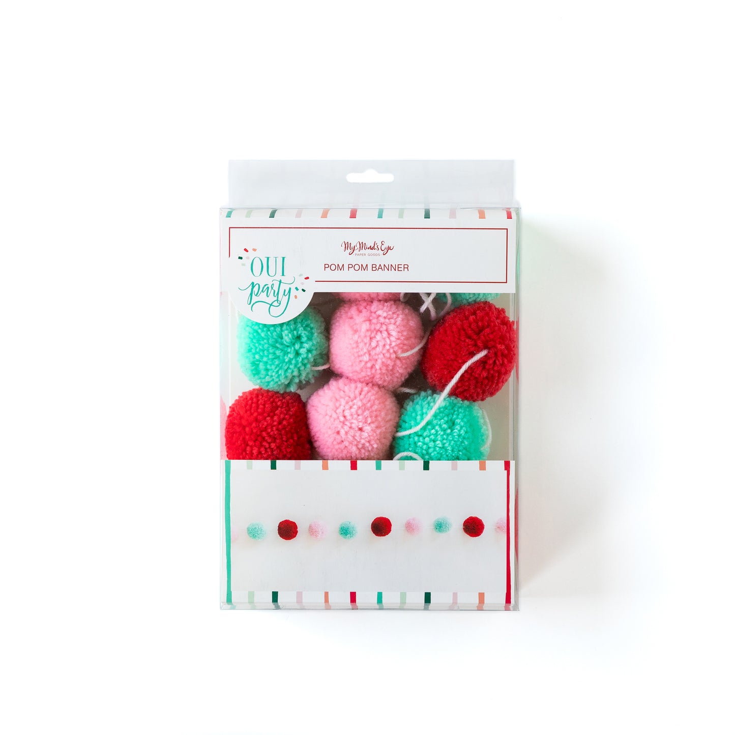 COLORFUL POM POM BANNER - glitterpaperscissors
