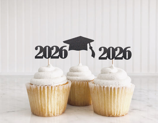 2026 Graduate Cupcake Toppers