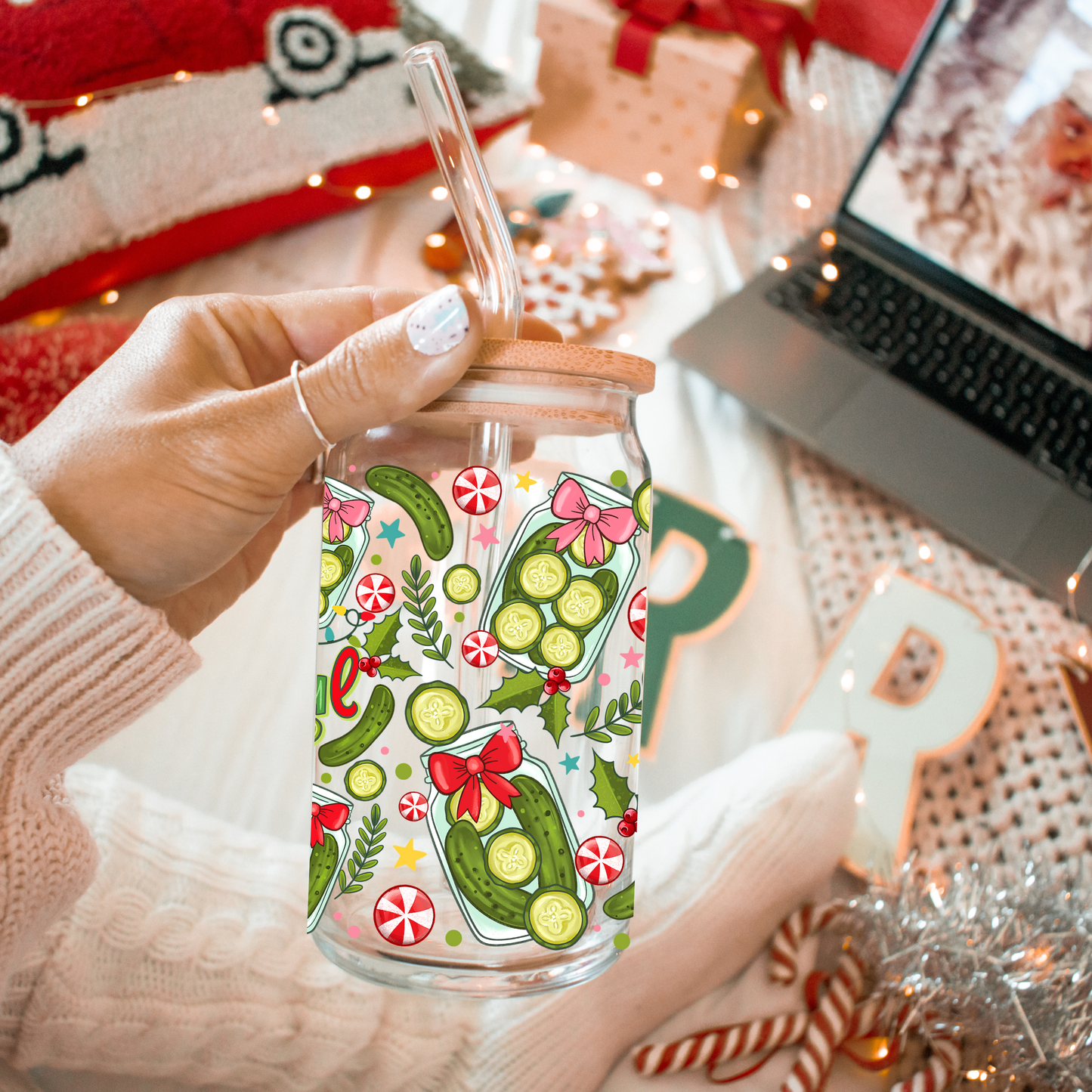 Have a Dillightful Holiday Glass Cup