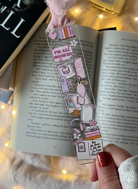 I'm All Booked Acrylic Bookmark