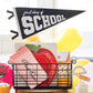 style back to school felt pennant in occasion bin