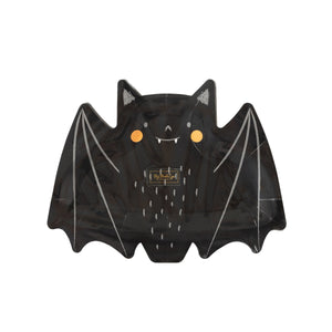 black bat paper plate