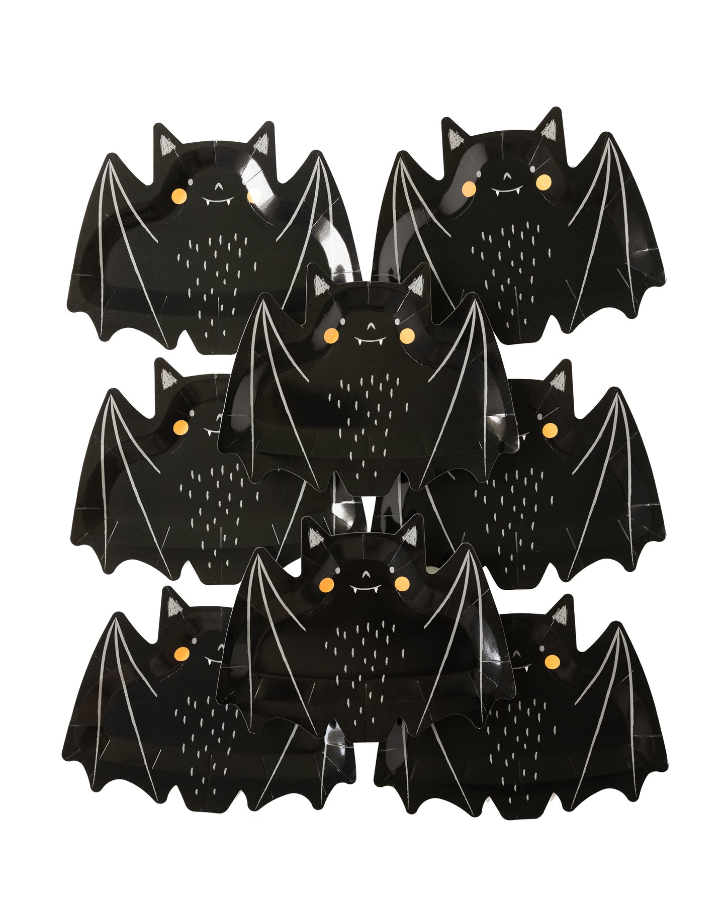 black bat paper plate