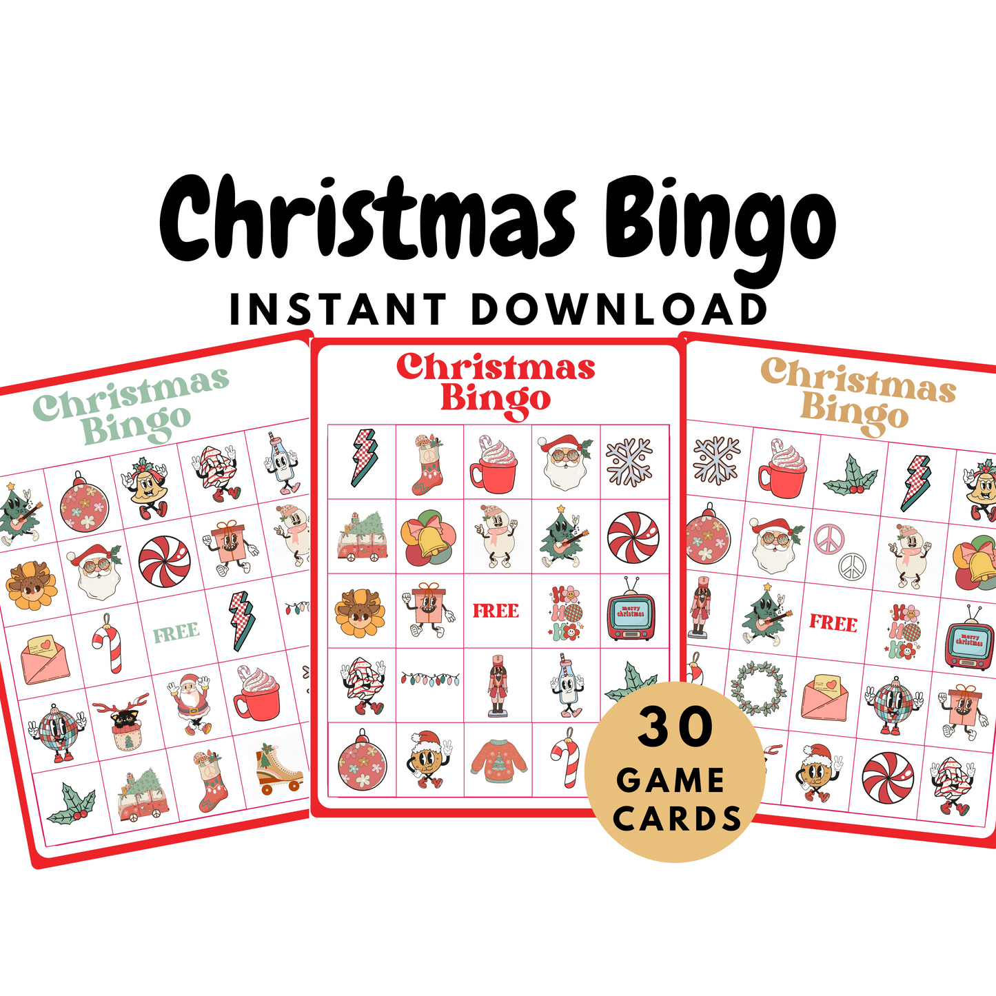 Christmas Bingo ( instant download)