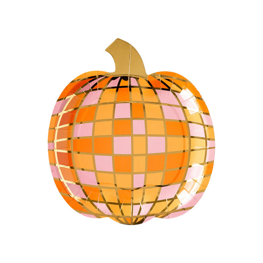 disco pumpkin shaped plate 