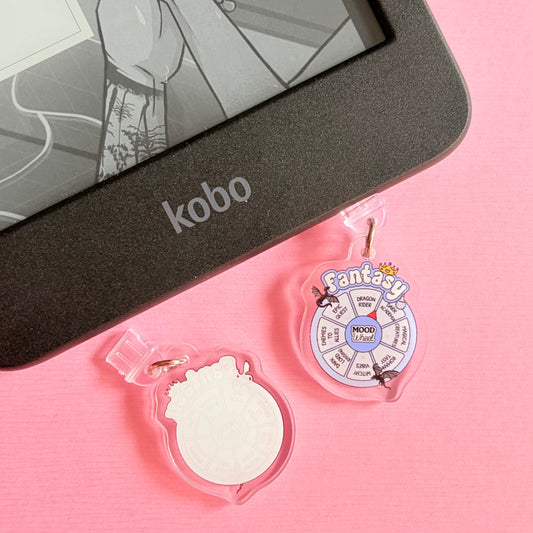Fantasy Book Lover E-Reader Charm