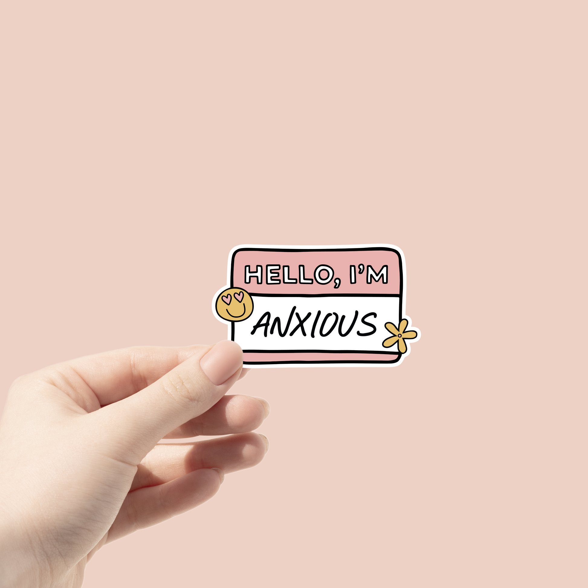 Hello I'm Anxious Sticker – Glitter Paper Scissors