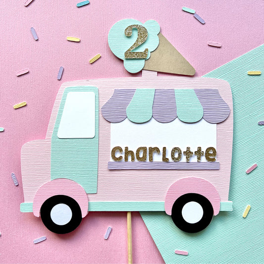 Ice Cream Truck Cake Topper