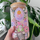 Spooky Cozy Halloween Glass Cup