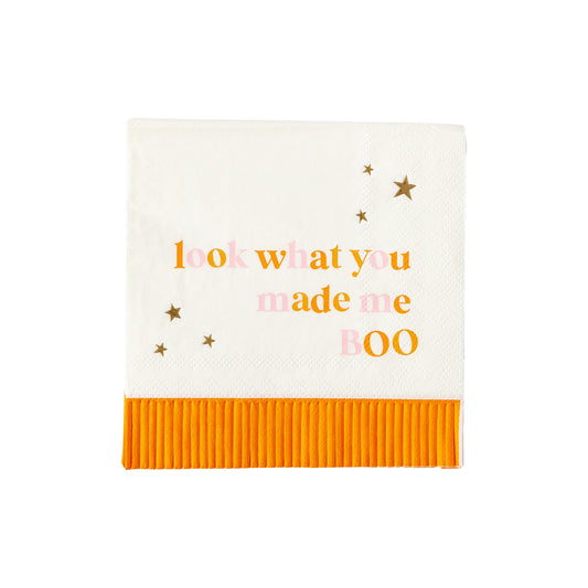 look what you made me boo napkins