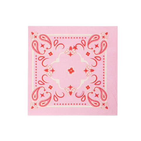 pink bandana cocktail napkins