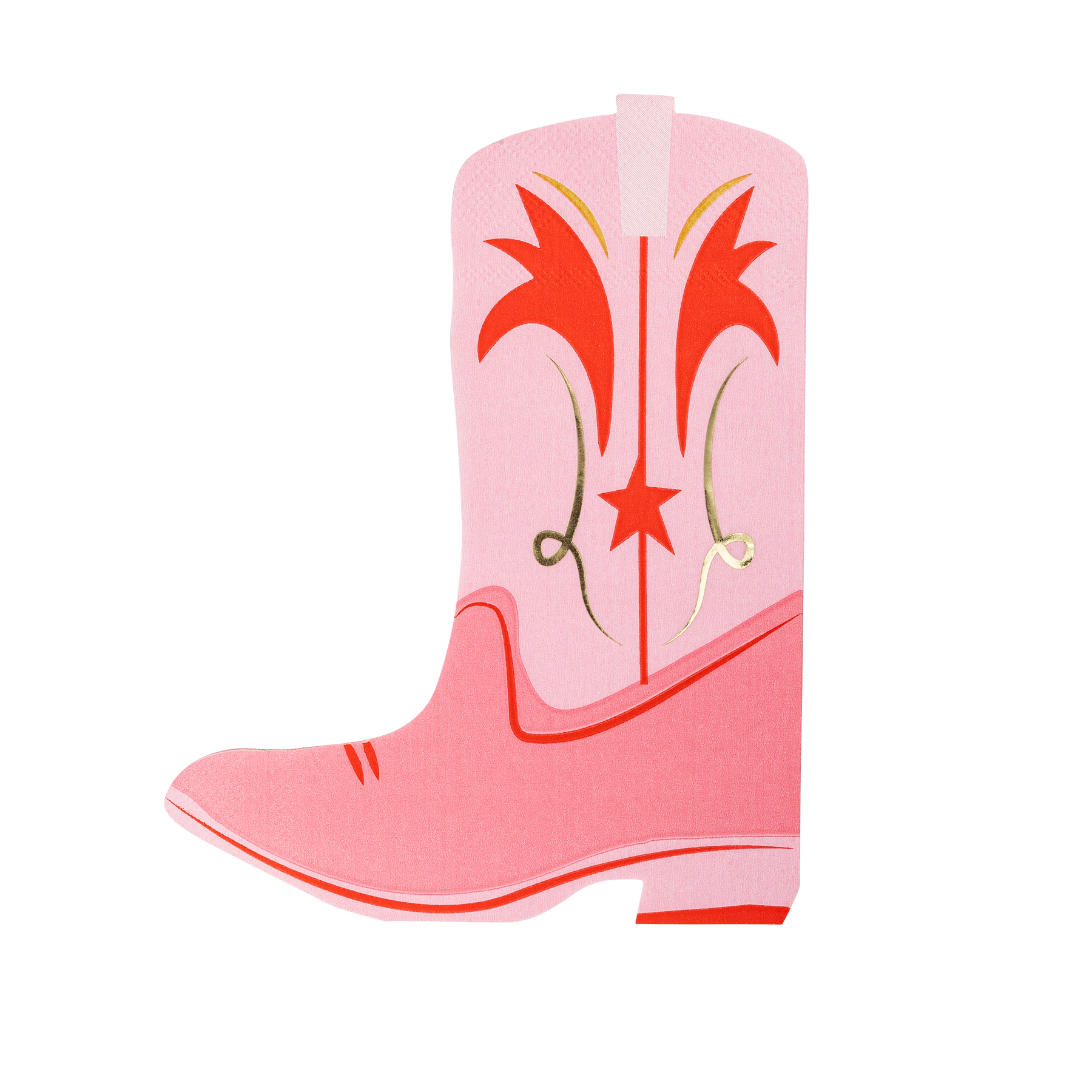 pink cowgirl boot napkin