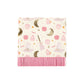 pink hpcus pocus paper napkins with pink fringe and fun halloween shapes
