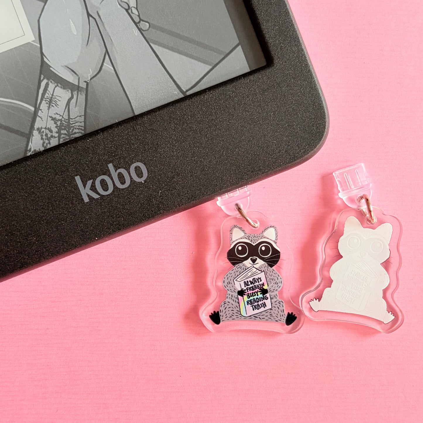 Always Freakin Busy Ready Trash E-Reader Charm