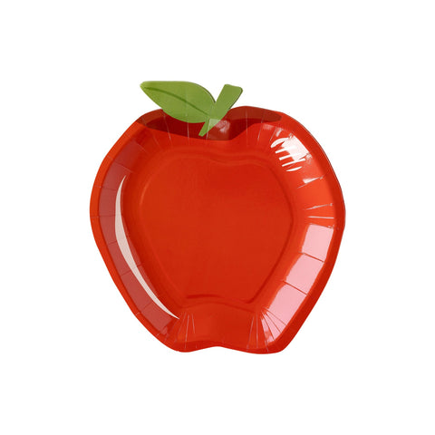 red apple paper plate for back to school party