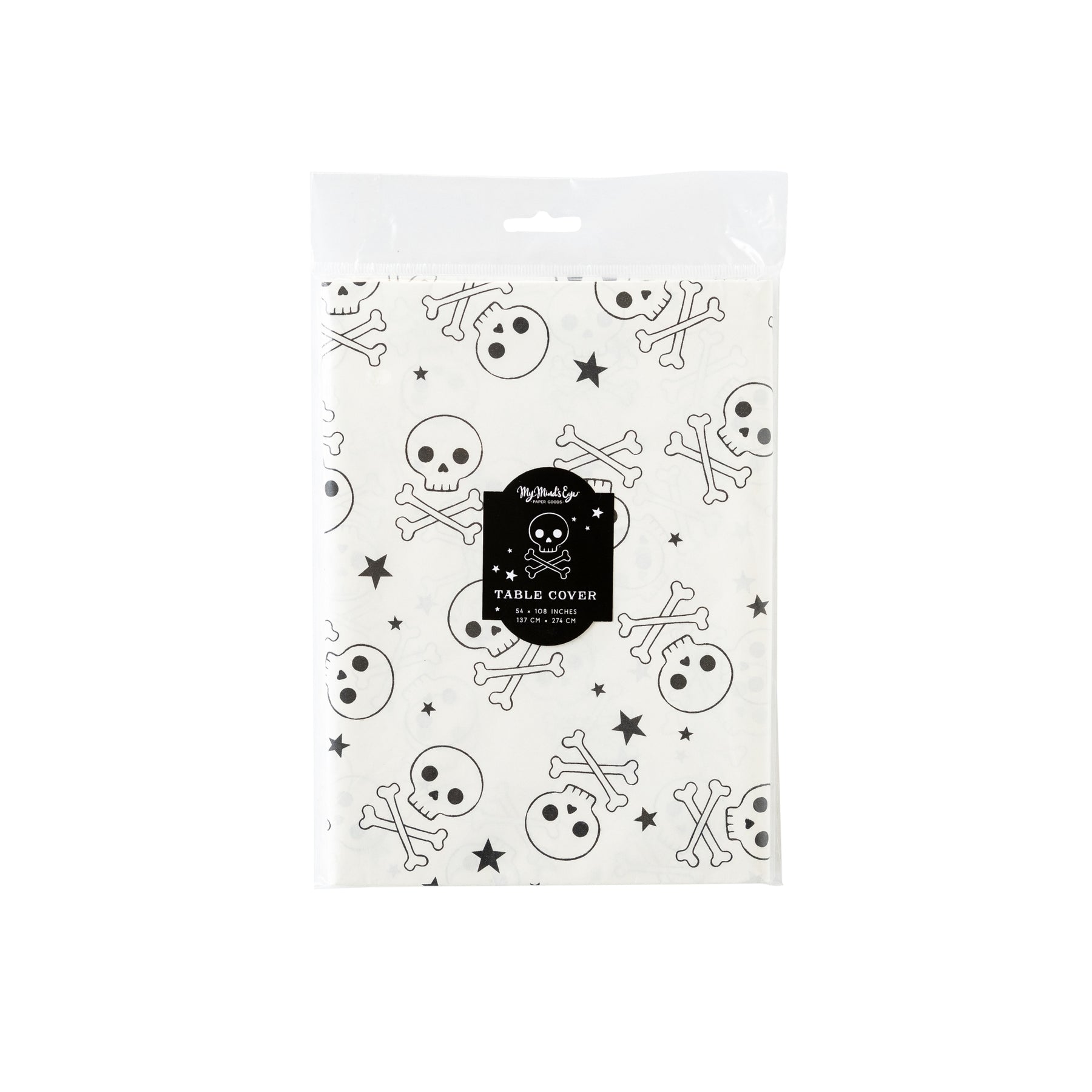 skull crossbones paper tablecover