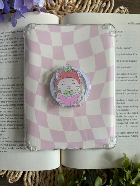 Strawberry Cat  E-Reader/ Phone Grip