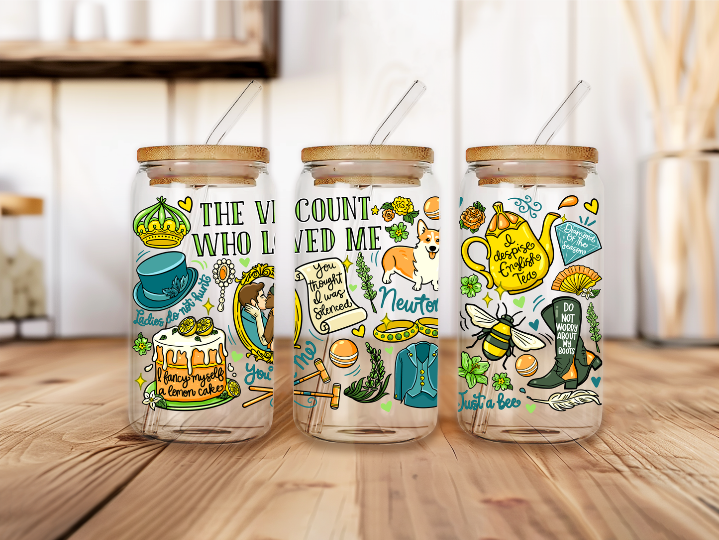 The Viscount who loved me Glass Cup