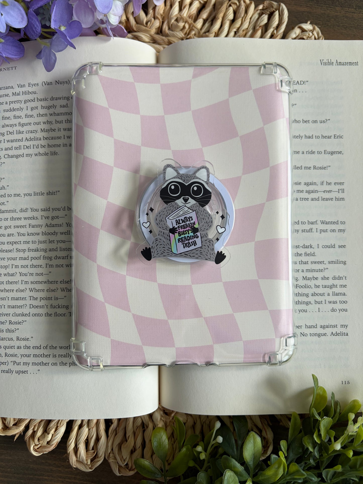 Reading Trash e-reader/ phone grip E-Reader/ Phone Grip