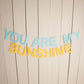 you are my sunshine banner - glitter paper scissors