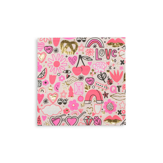 Love Notes Large Napkins - glitterpaperscissors