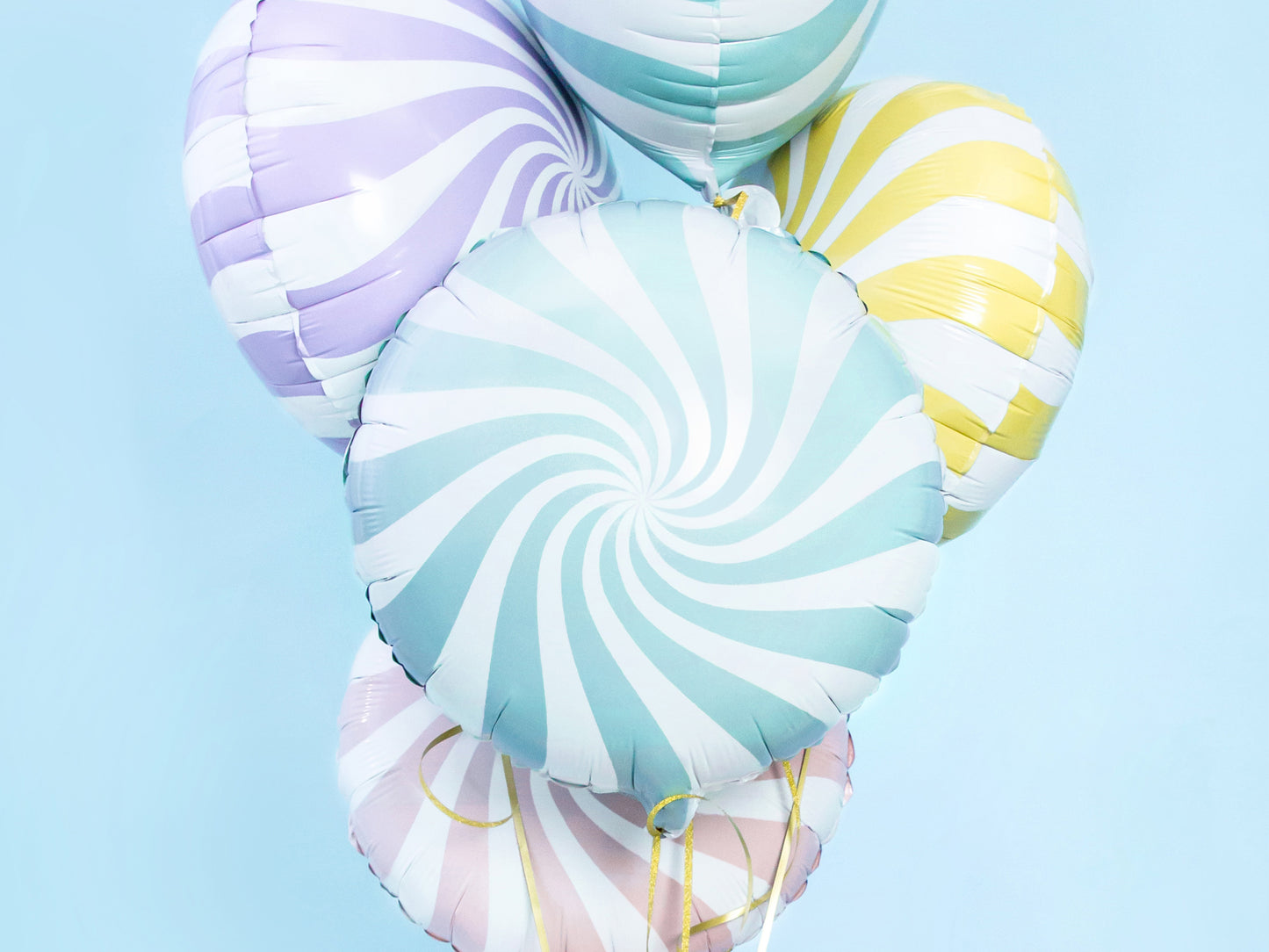light blue white swirl candy balloon - glitter paper scissors