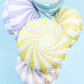 light yellow white swirl candy balloon - glitter paper scissors