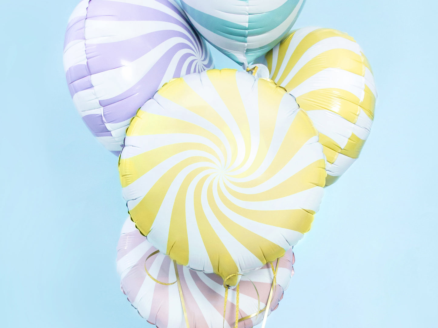 light yellow white swirl candy balloon - glitter paper scissors