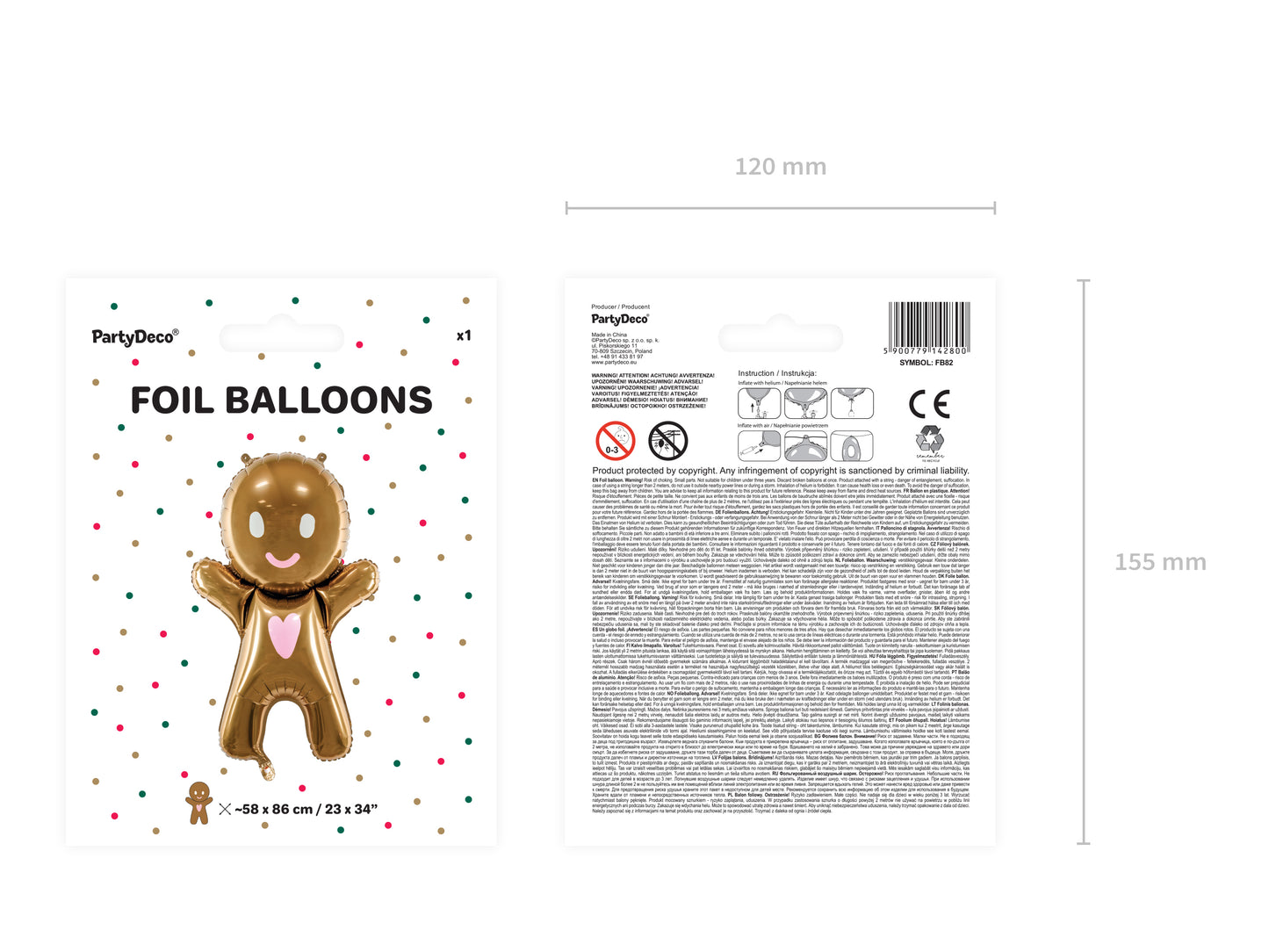 gingerbread man balloon - glitter paper scissors